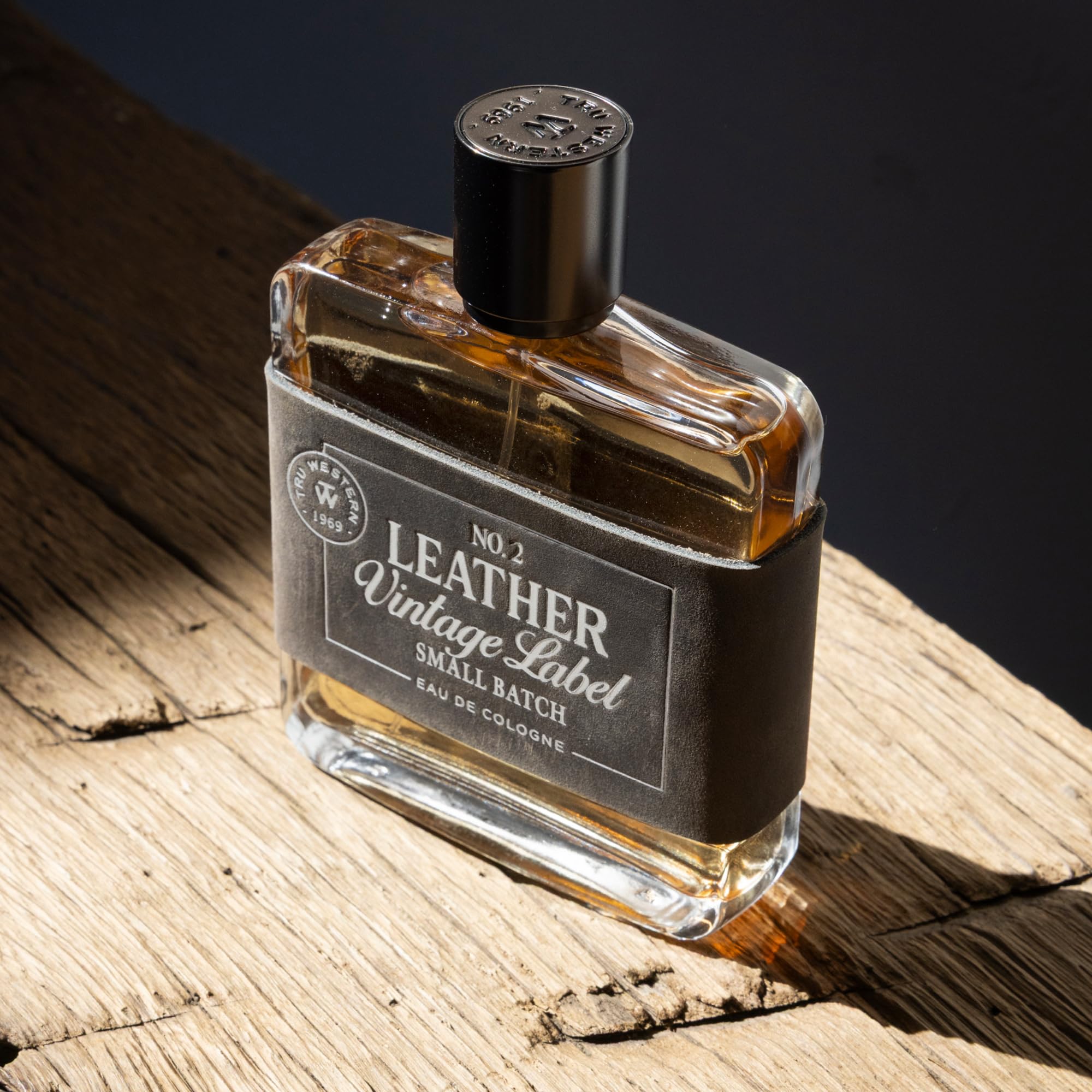 Leather No. 2 by Tru Western — Small Batch Men’s Cologne, 3.4 fl oz, Sage, Suede & White Woods