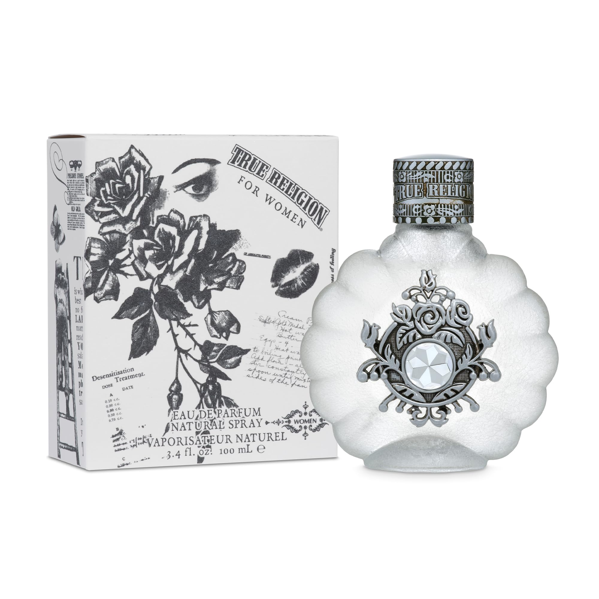 True Religion Eau de Parfum for Women – Fruity Floral Scent, 3.4 fl oz (100 mL)