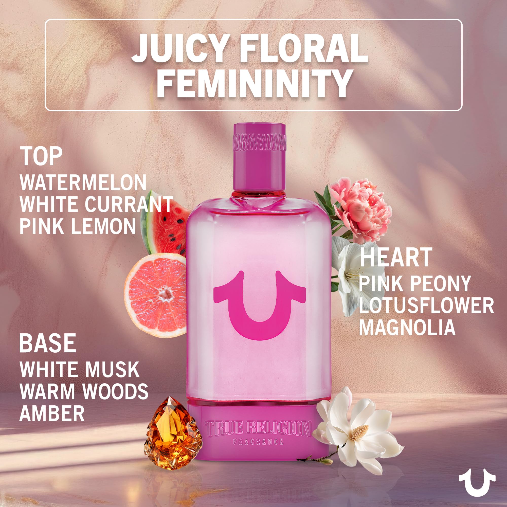 True Religion Fragrance for Women – Eau de Parfum Spray, 3.4 fl oz (100 mL) | Floral, Fruity & Amber Scent