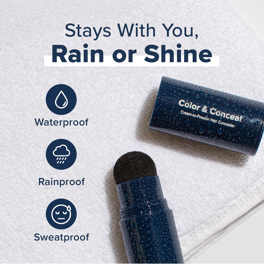 TRUHAIR Jumbo Color & Conceal Waterproof Root Touch Up – Gray Hair Coverage (Dark Brown)