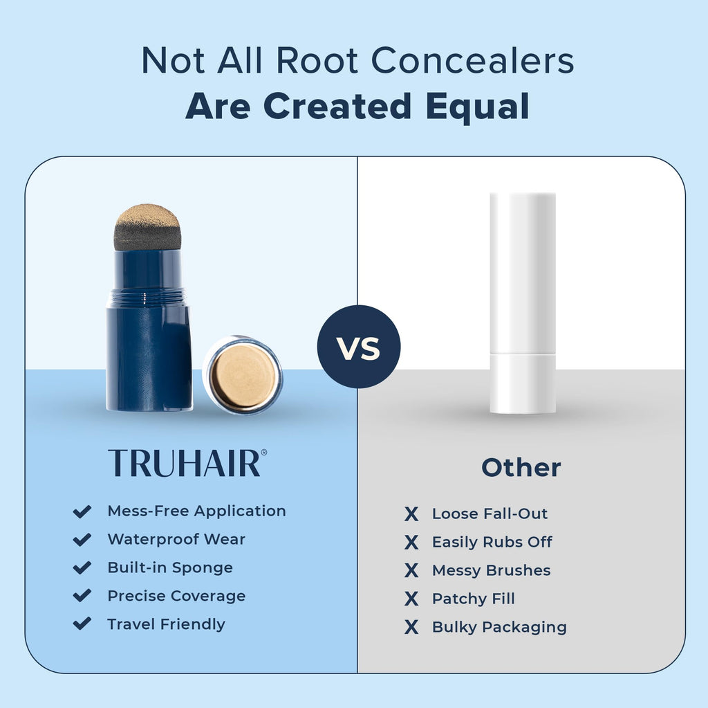 TRUHAIR Jumbo Color & Conceal Waterproof Root Touch Up for Gray Roots — Red