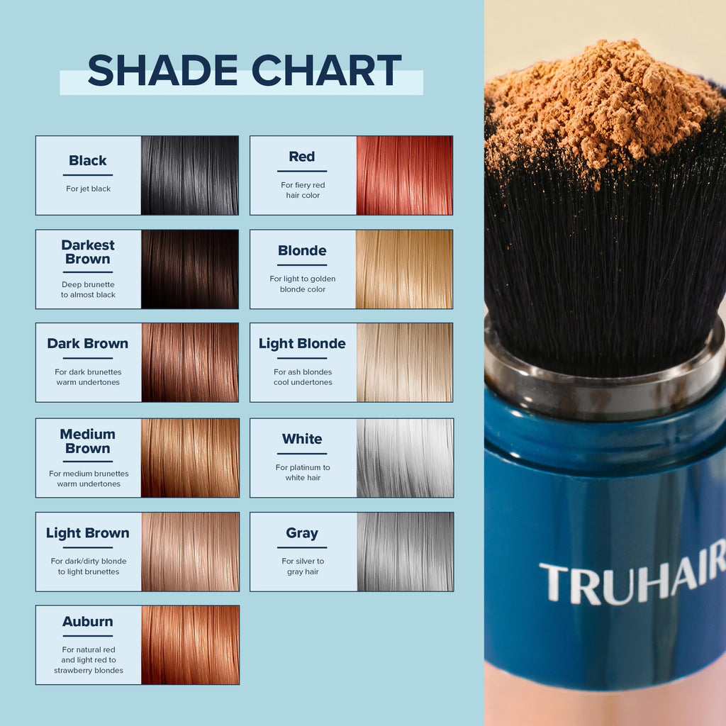 TRUHAIR Color Fibers: Root Coverage & Density Booster – 11 Shades
