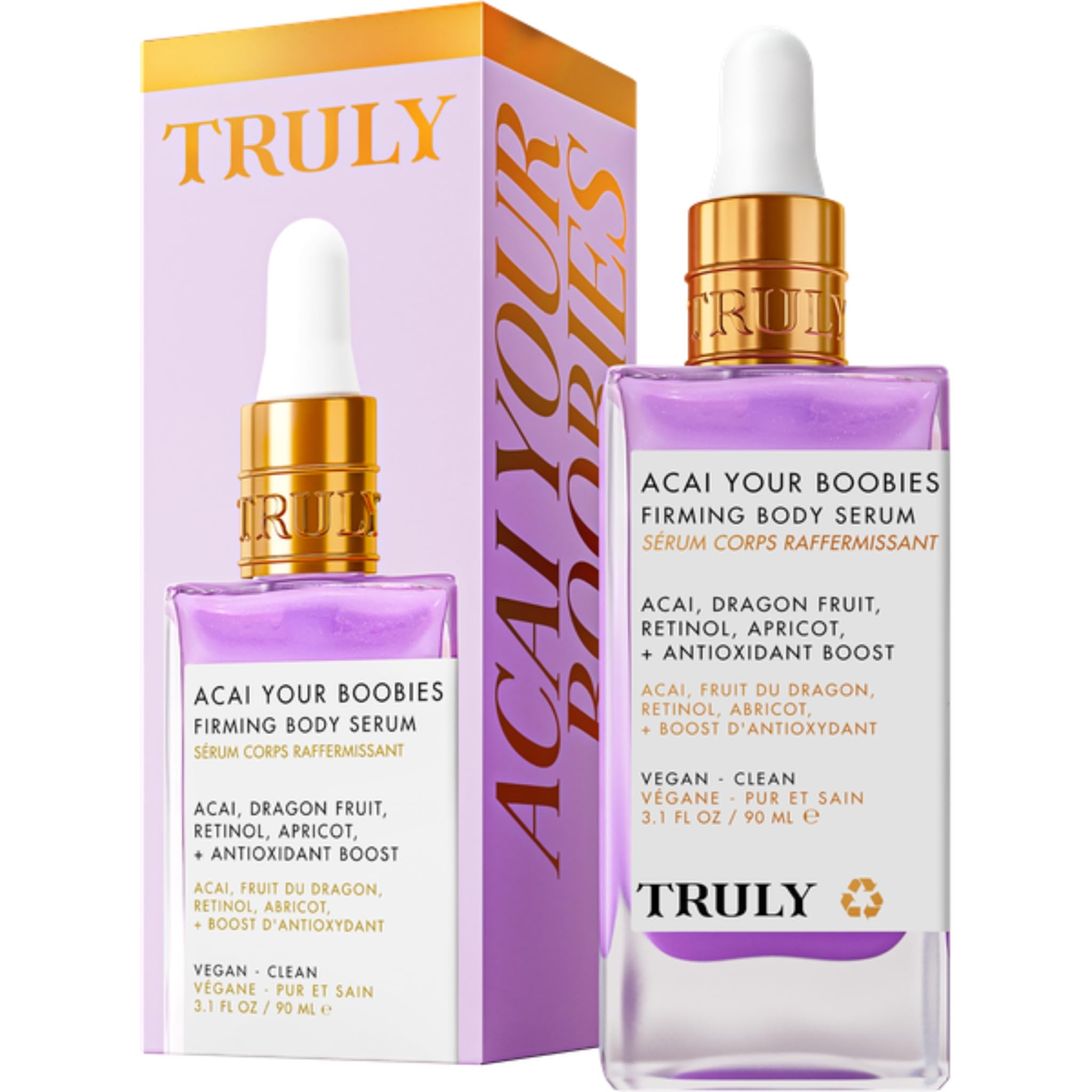 Truly Beauty Acai Your Boobies Serum – Bust Firming, Skin Elasticity, 3.1 oz