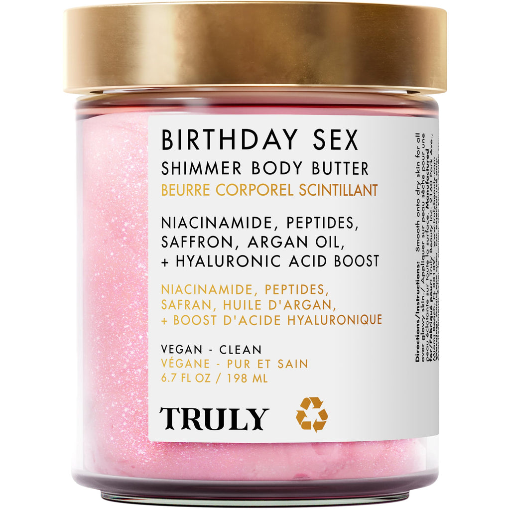Truly Beauty Birthday Sex Shimmer Body Butter – Hydrating & Firming with Peptides