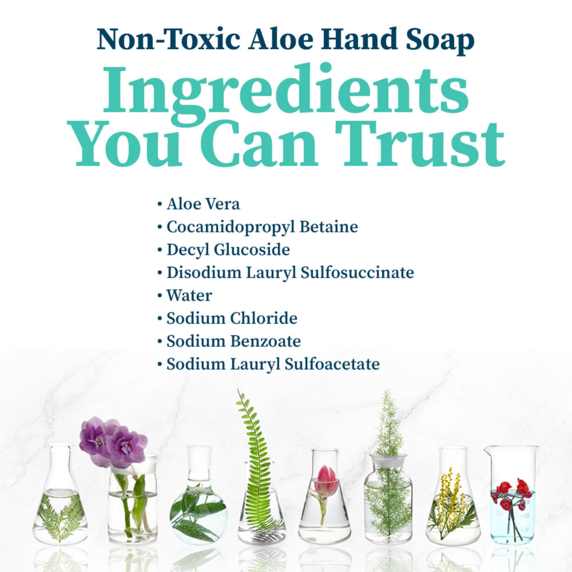 Truly Free Aloe Unscented Hand Soap — 10x Concentrated Aloe, Reusable Dispenser & Refill Pouches