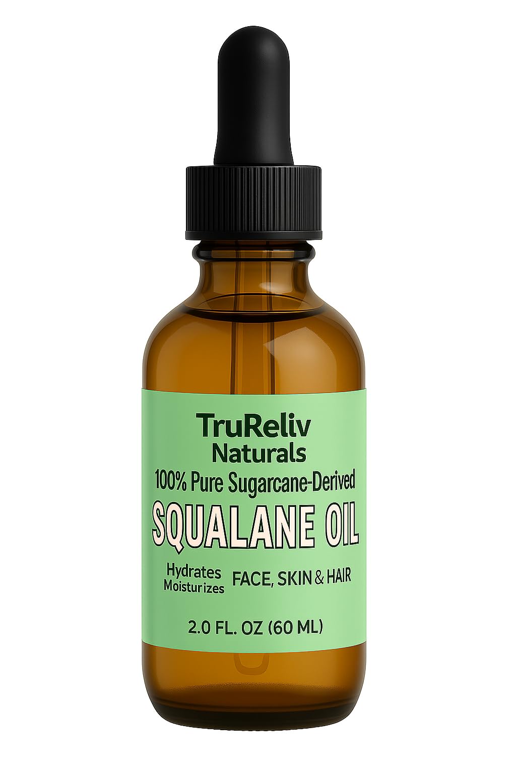 TruReliv Naturals 100% Pure Squalane Oil – Plant-Derived Hydration for All Skin Types