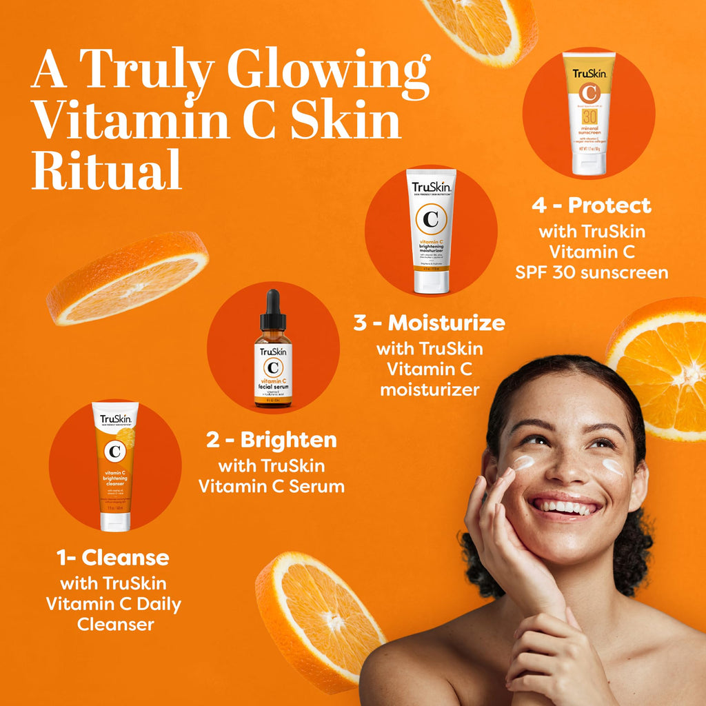 TruSkin Vitamin C Face Cream – Brightening & Hydrating Daily Moisturizer with Vitamin E, B5 & Green Tea
