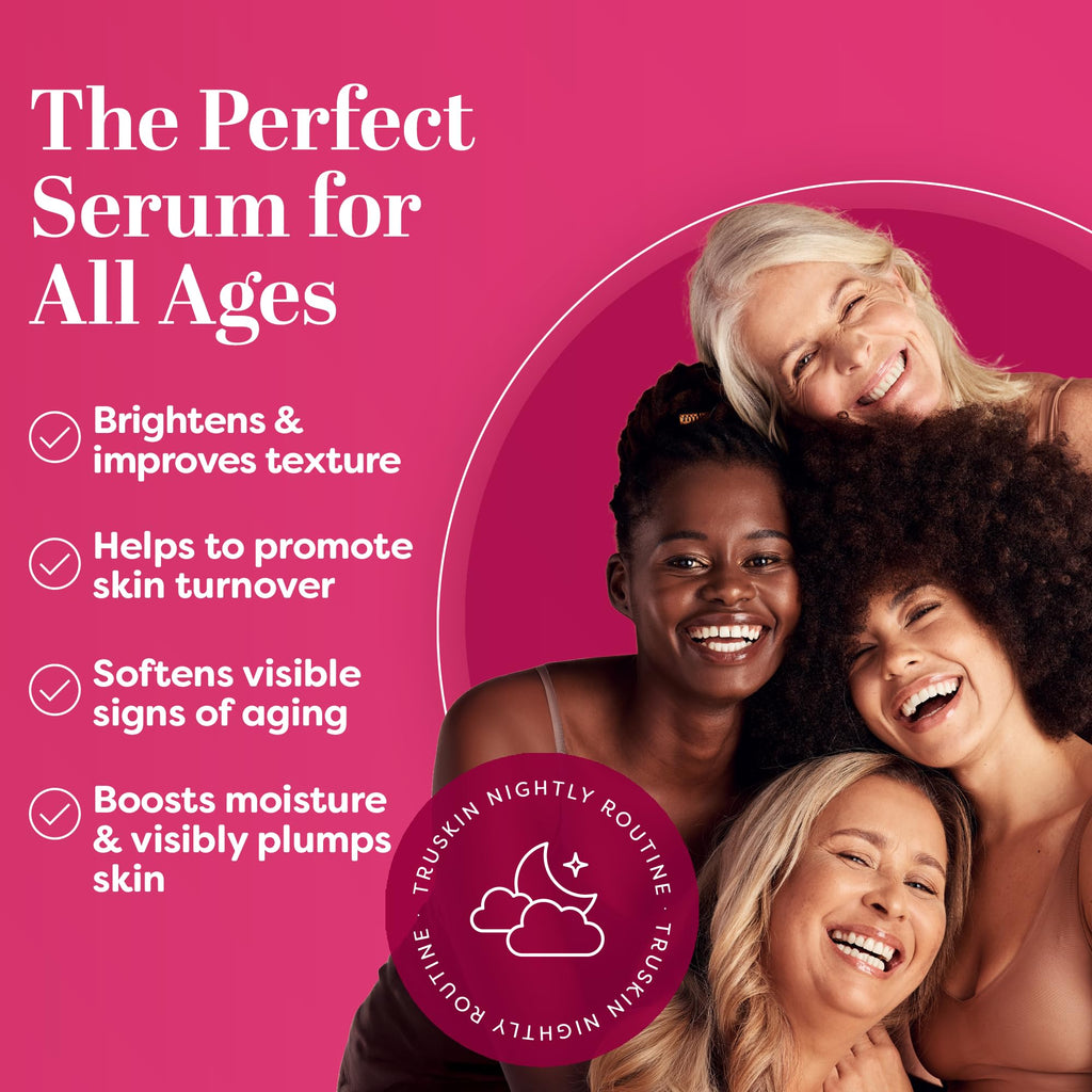 TruSkin Vitamin C Super Serum for Face – All-in-One Anti-Aging Serum with Vitamin C, Retinol, Niacinamide, Hyaluronic Acid & Squalane | 2 Oz