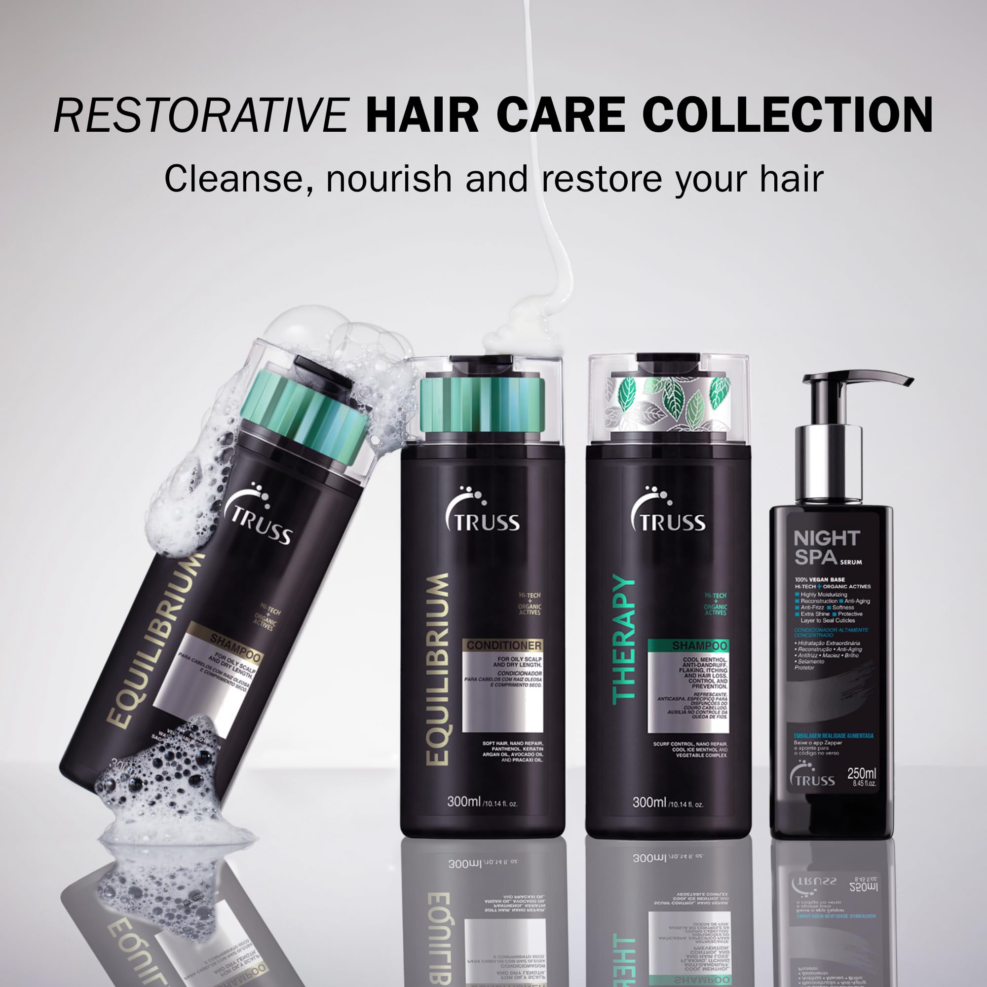 TRUSS Equilibrium Conditioner for Oily Scalp – Hydrating Keratin & Argan Oil (10.14 oz)