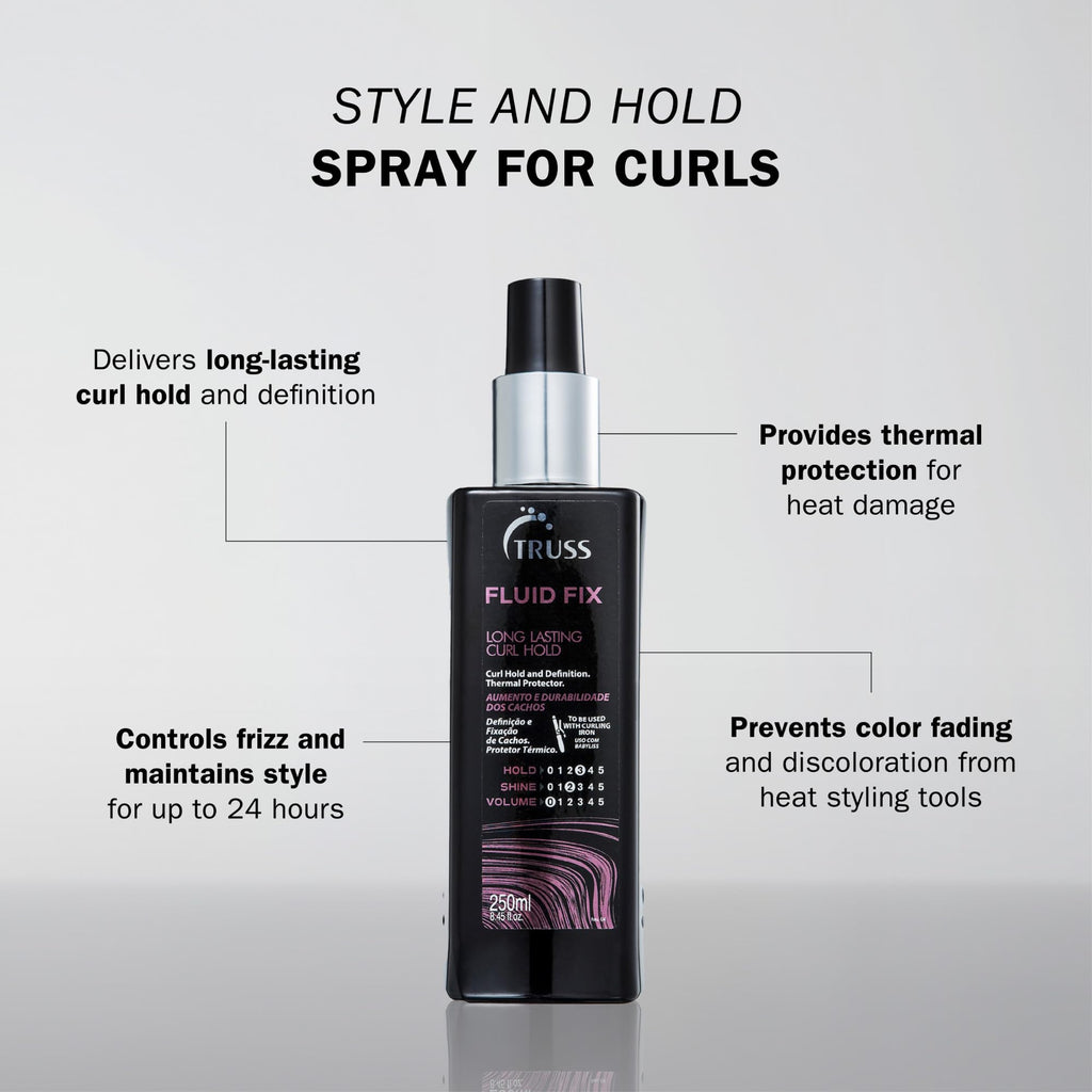 TRUSS Fluid Fix – Long-Lasting Curl Definition & Heat Protectant Spray