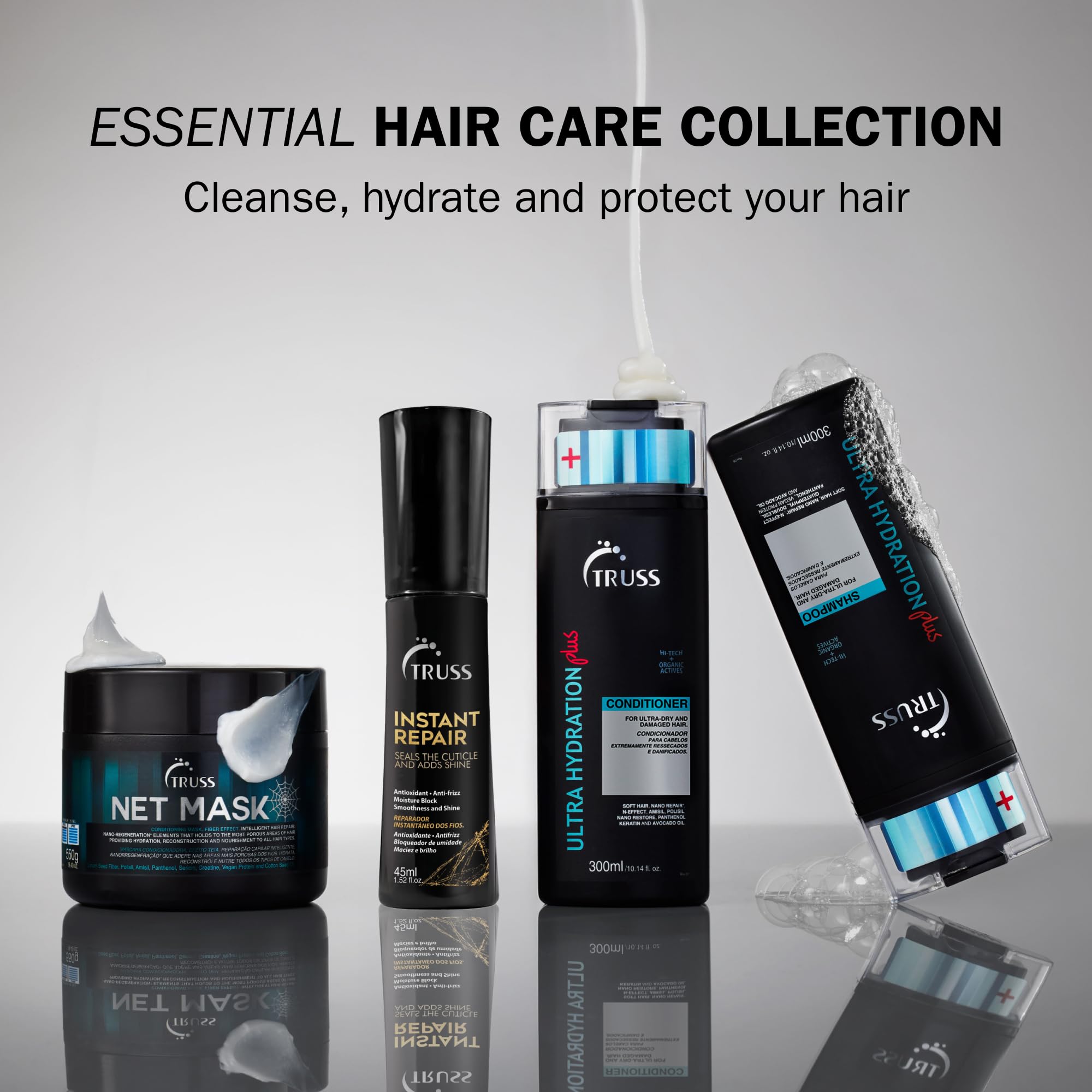 TRUSS Instant Repair Hair Serum – Leave-In Split End Sealer, Humidity Blocker & Thermal Protection