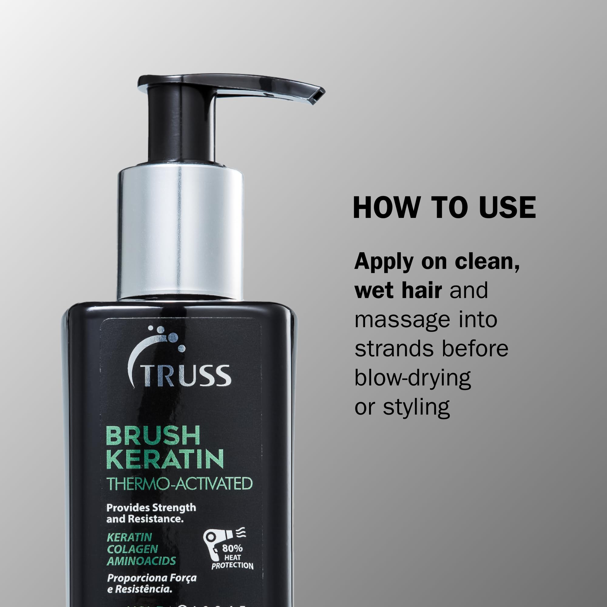 TRUSS Keratin Hair Treatment – Leave-In Keratin & Collagen Heat Protectant (8.45 oz)