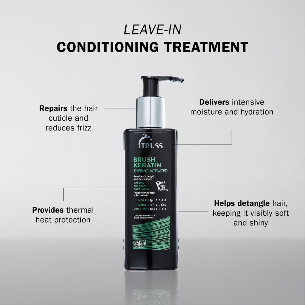TRUSS Keratin Hair Treatment – Leave-In Keratin & Collagen Heat Protectant (8.45 oz)