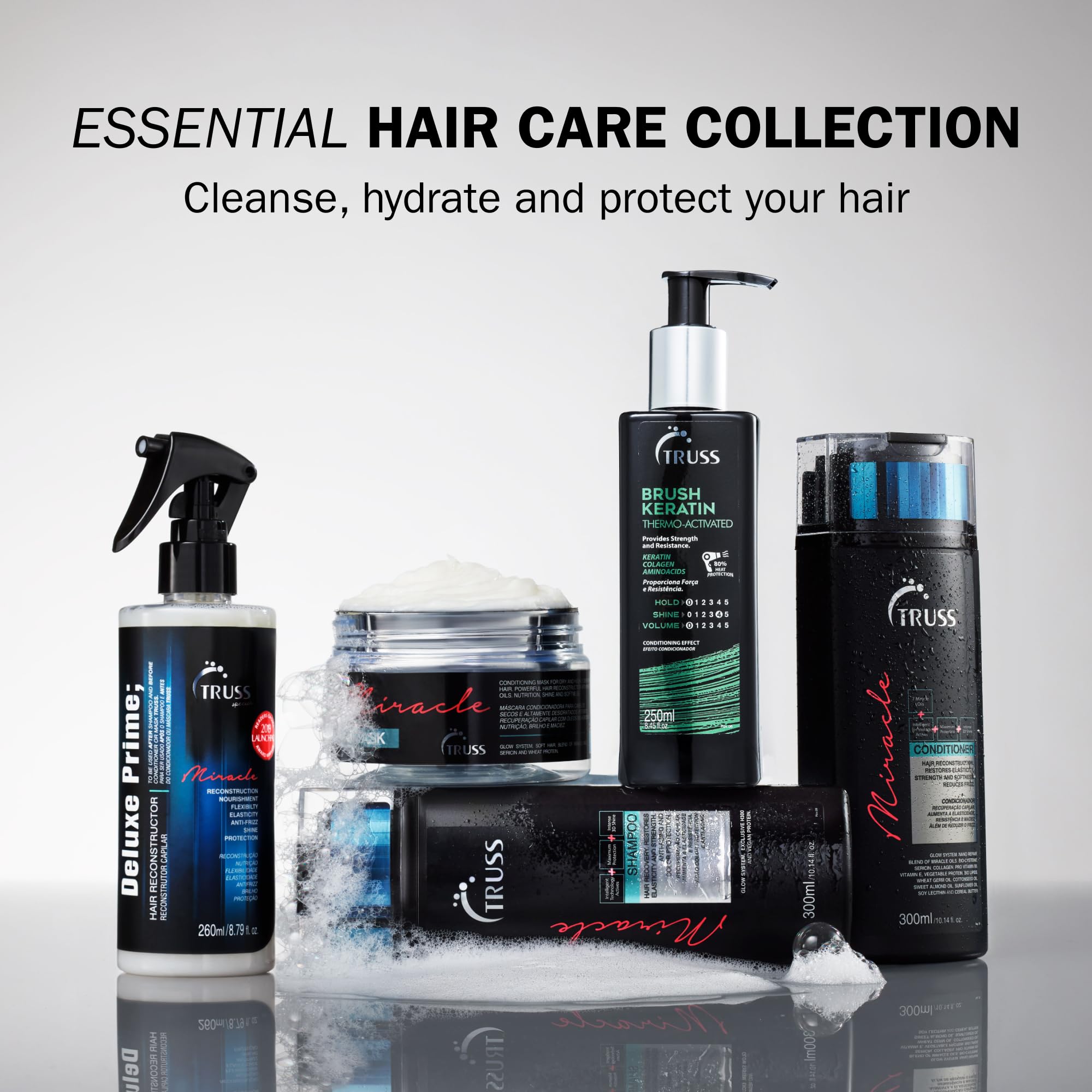 TRUSS Keratin Hair Treatment – Leave-In Keratin & Collagen Heat Protectant (8.45 oz)