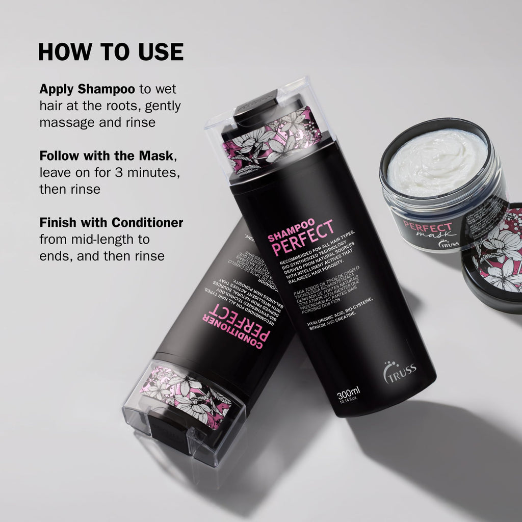 TRUSS Moisturizing Shampoo for Damaged Hair | Gentle Cleanse, Frizz Control & Color Protection