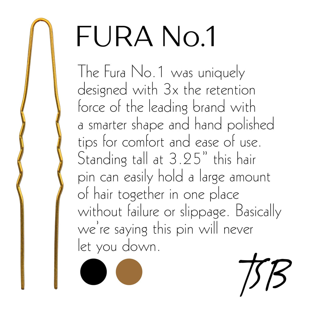 TSB Fura No.1 Bronze Jumbo Hair Pins – 30-Pack, 3.25-Inch, 3x Retention, Vintage Style for Weddings & Fashion Events