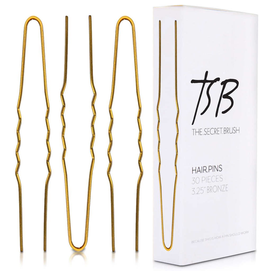 TSB Fura No.1 Bronze Jumbo Hair Pins – 30-Pack, 3.25-Inch, 3x Retention, Vintage Style for Weddings & Fashion Events