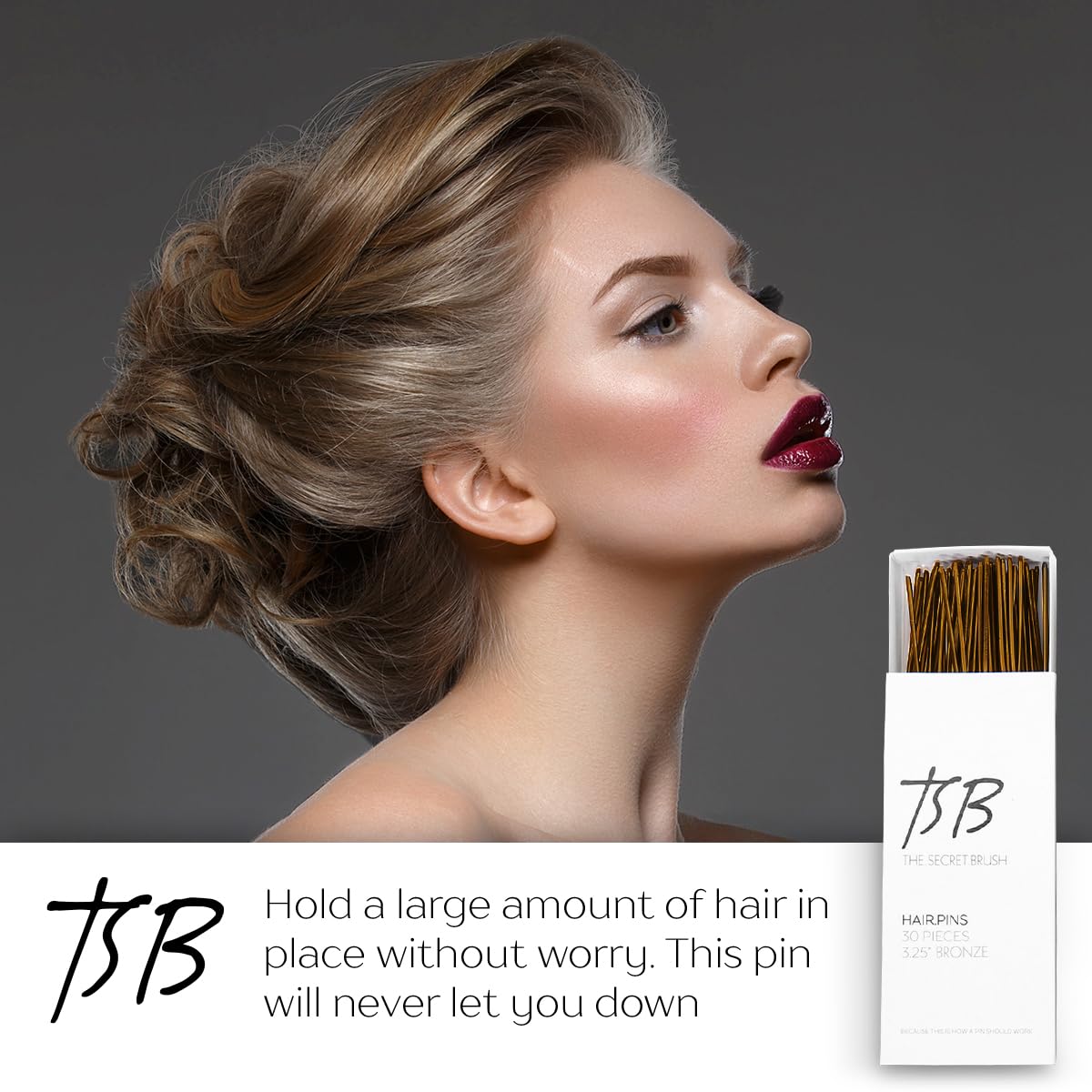 TSB Fura No.1 Bronze Jumbo Hair Pins – 30-Pack, 3.25-Inch, 3x Retention, Vintage Style for Weddings & Fashion Events