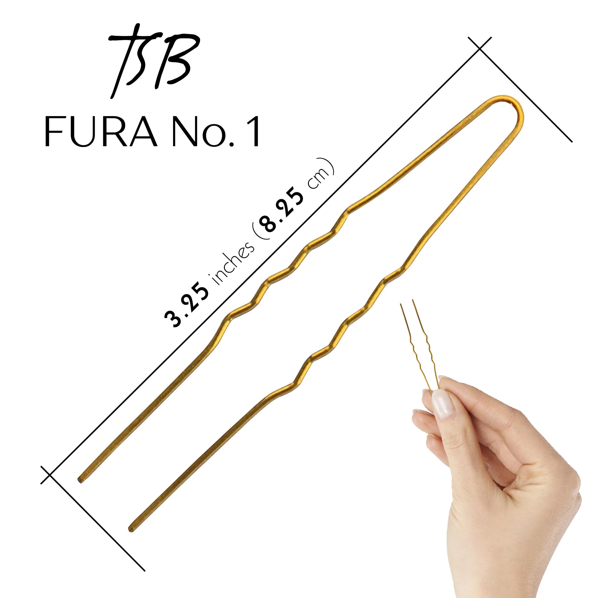 TSB Fura No.1 Bronze Jumbo Hair Pins – 30-Pack, 3.25-Inch, 3x Retention, Vintage Style for Weddings & Fashion Events
