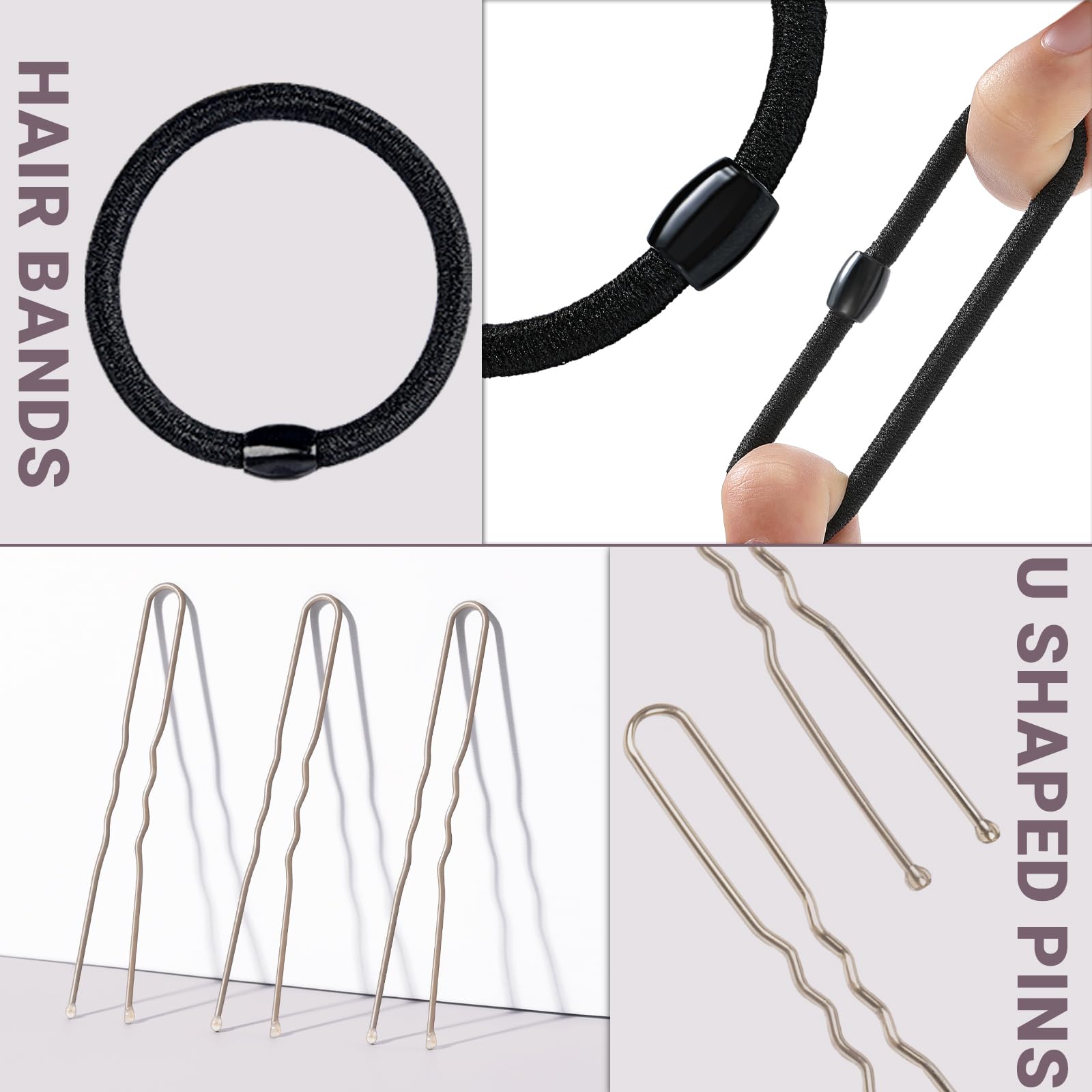 TsMADDTs Hair Bun Maker Set – 8 Donuts, Invisible Nets, 40 Pins, 5 Ties for Ballet & Dance
