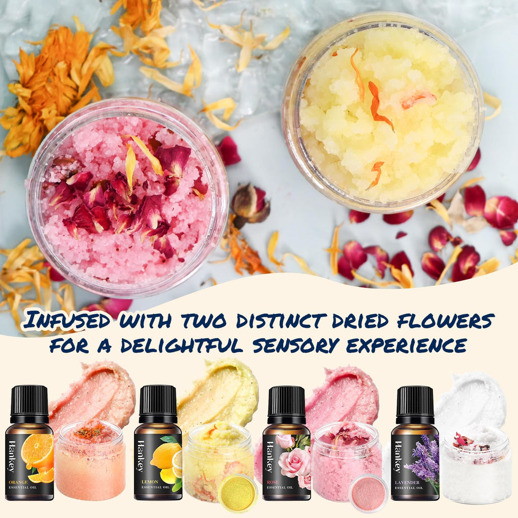 TSVATE DIY Body Scrub Kit – Almond Oil Salt Scrub for Moisturizing & Exfoliation