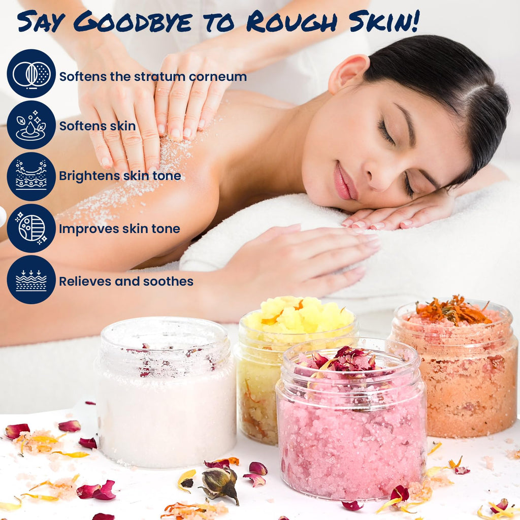 TSVATE DIY Body Scrub Kit – Almond Oil Salt Scrub for Moisturizing & Exfoliation
