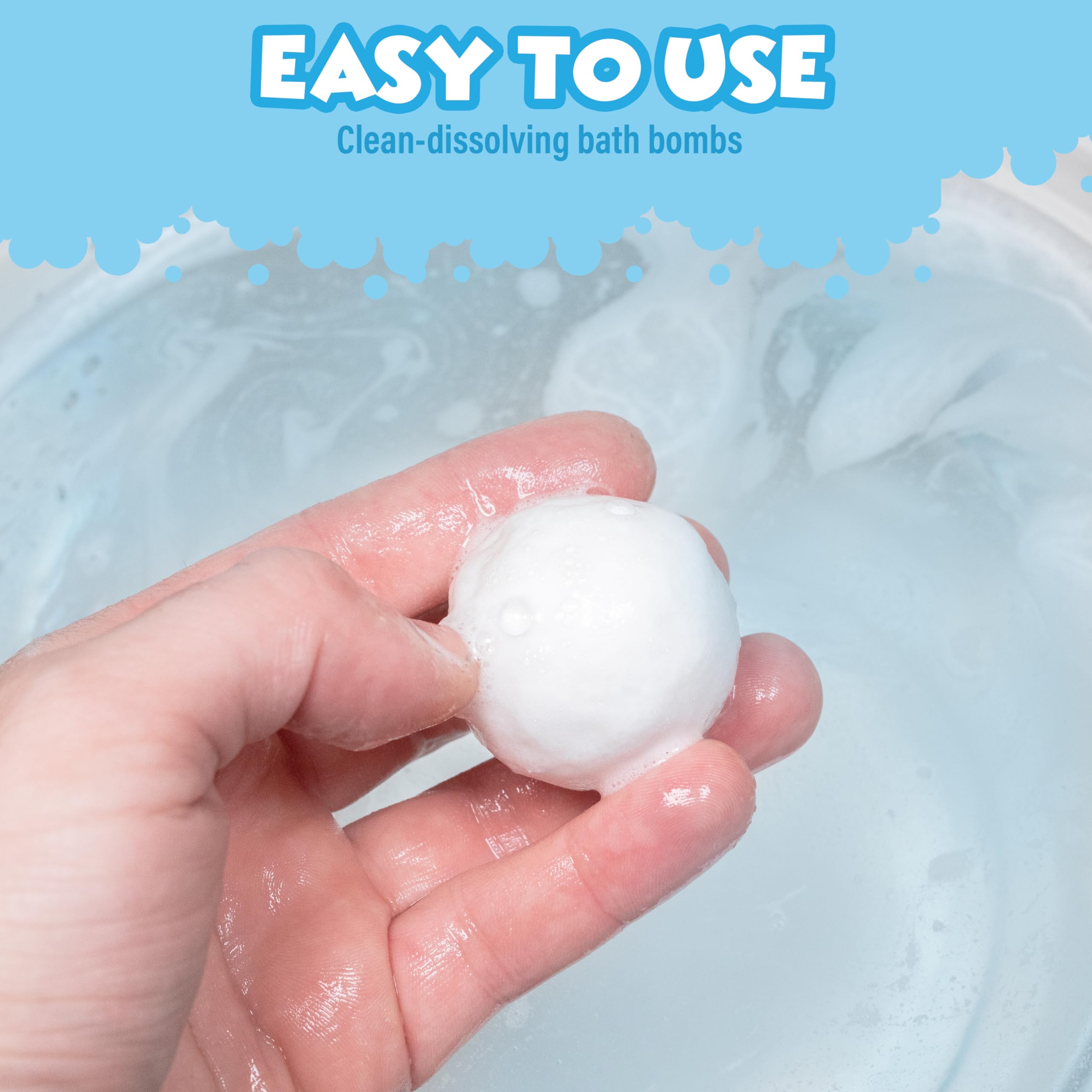 Tub Works Vapor Bath Bombs for Toddlers & Kids – 12 Pack | Eucalyptus, Lavender & Menthol Aromatherapy Bath Bombs