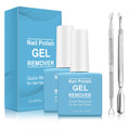 Tudiqe 2 Pack Gel Nail Polish Remover – Quick 2-5 Min Soak-Off (No Foil) Includes Cuticle Pusher & Scraper