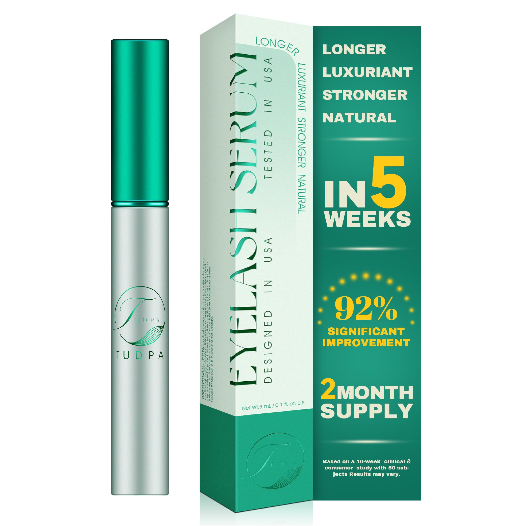 TUDPA Eyelash Growth Serum — Longer, Fuller Lashes | Vegan & Cruelty-Free