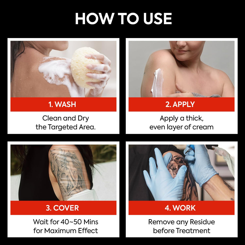 tuiwaro Numbing Cream Extra Strength – Fast-Absorbing, Long-Lasting Relief, 50 mL
