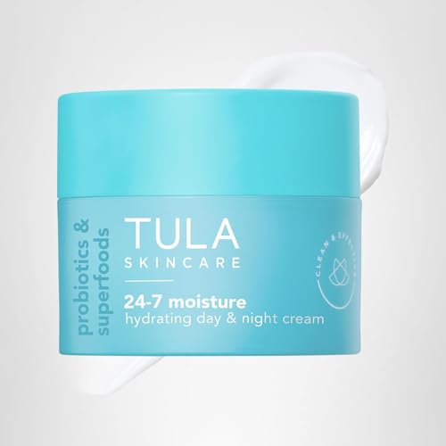 TULA Skin Care 24-7 Hydrating Day & Night Cream – Probiotic Moisturizer with Watermelon & Blueberry Extracts | 1.5 oz