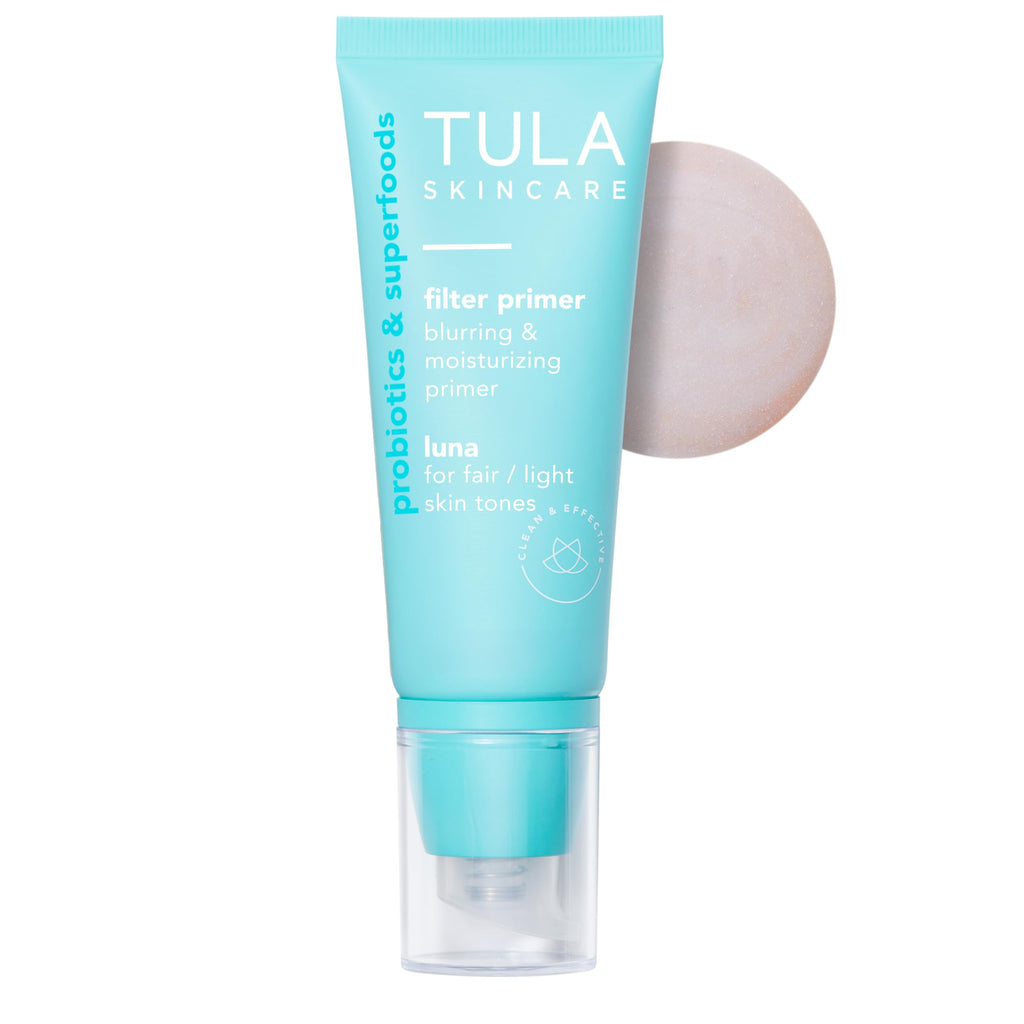 TULA Face Filter Blurring & Moisturizing Primer – Luna | Even Tone, Hydration & Makeup Wear | 1 fl oz