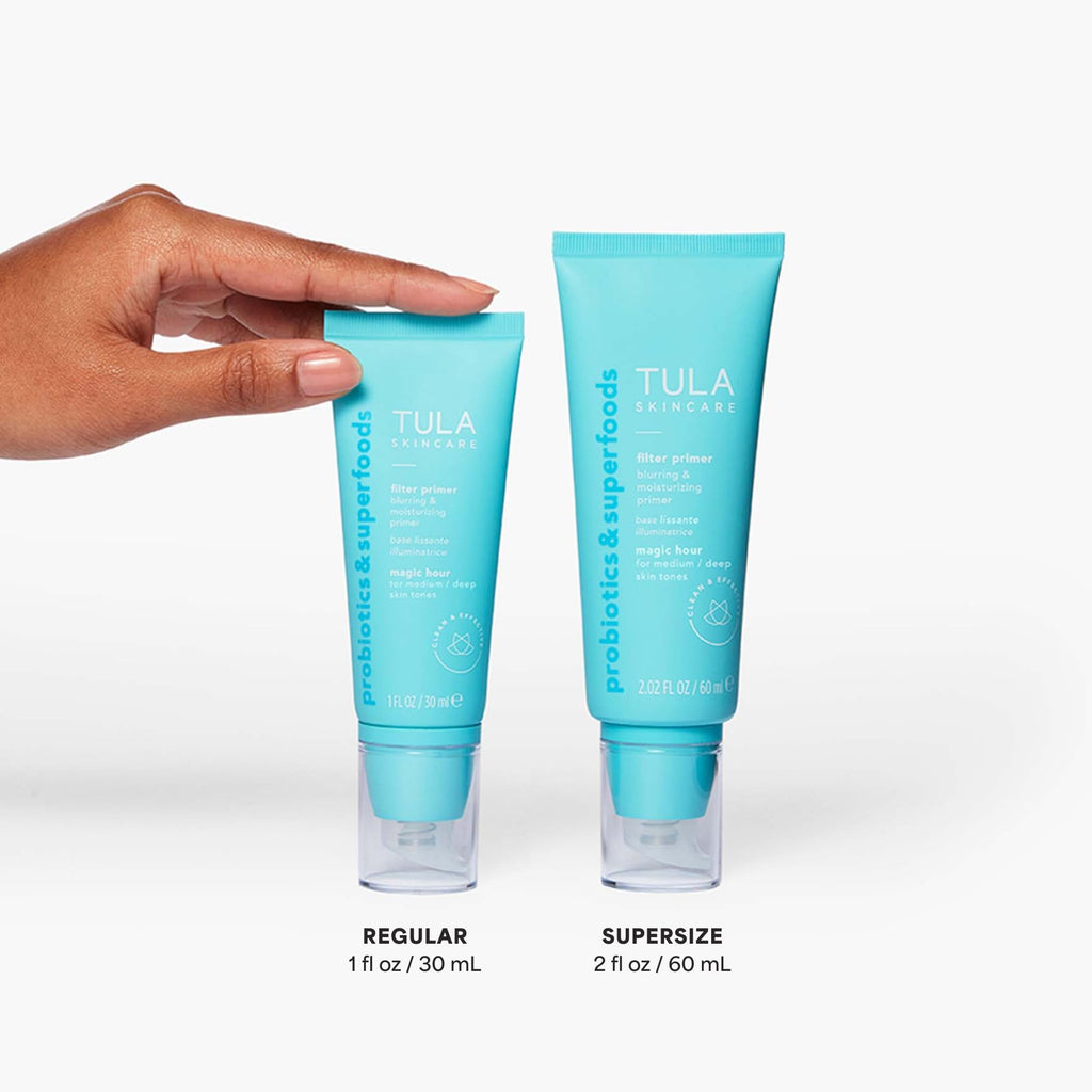 TULA Face Filter Primer Magic Hour – Blurring & Moisturizing Base to Even Tone (1 fl oz)