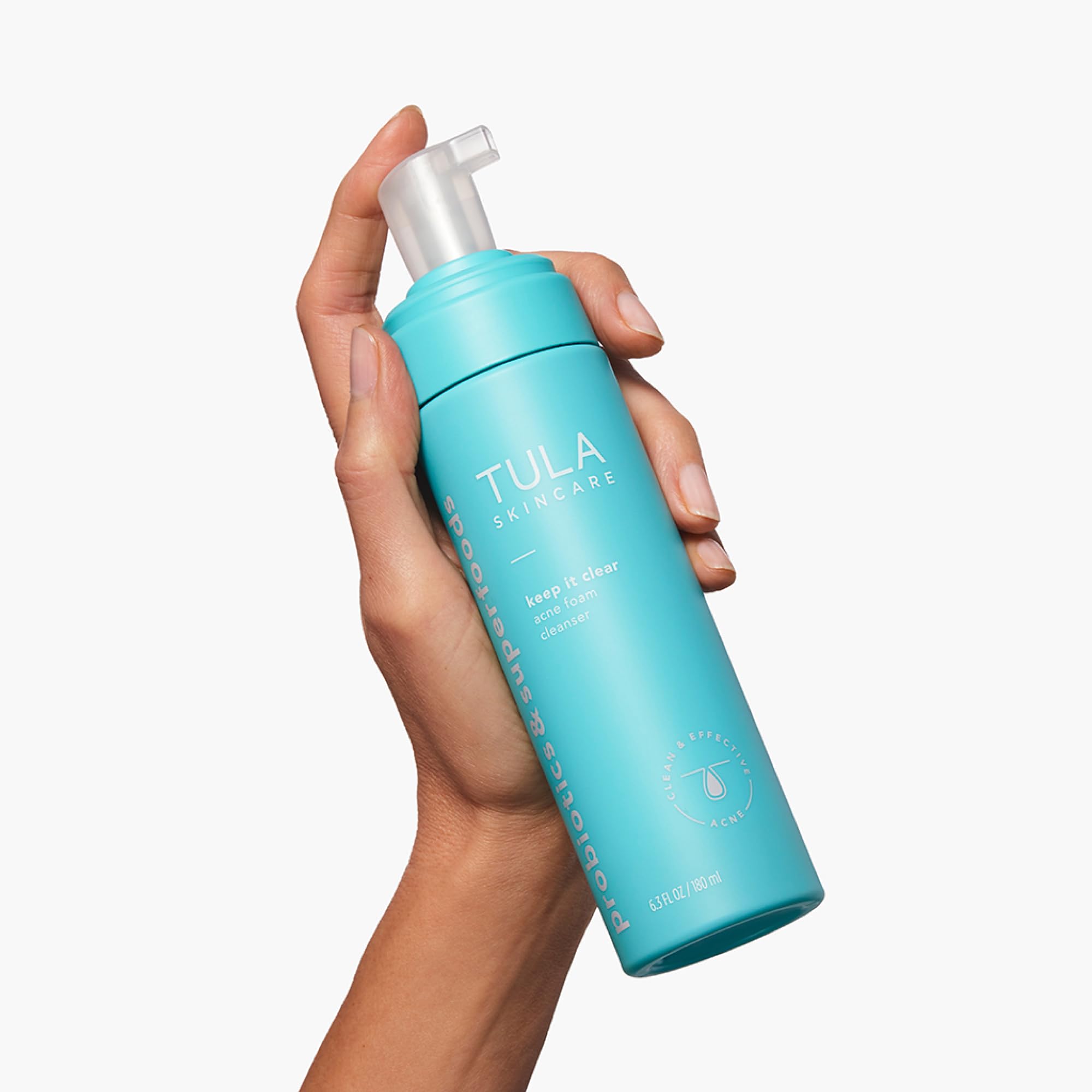 TULA Keep It Clear Acne Foam Cleanser - Probiotics, 2% Salicylic & Azelaic Acid, 6.3 fl oz