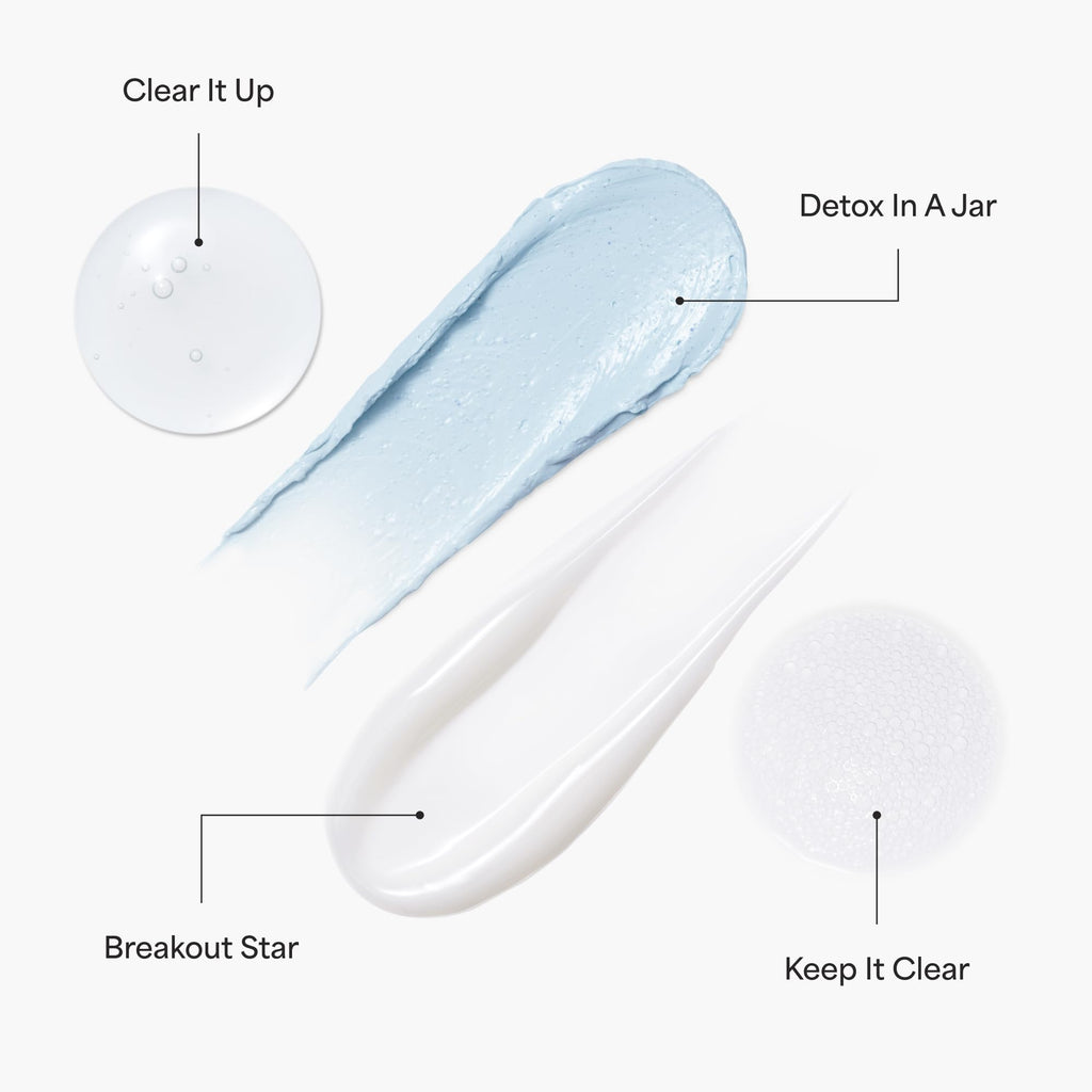 TULA Clear Skin Starters Acne Kit – 4-Piece Travel Skincare Set