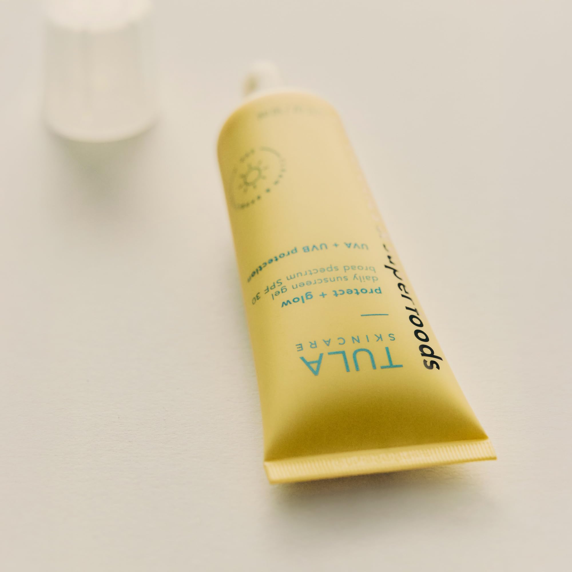 TULA Protect + Glow Daily Sunscreen Gel SPF 30 – Non-Greasy, Reef-Safe, Supersize 3.38 oz