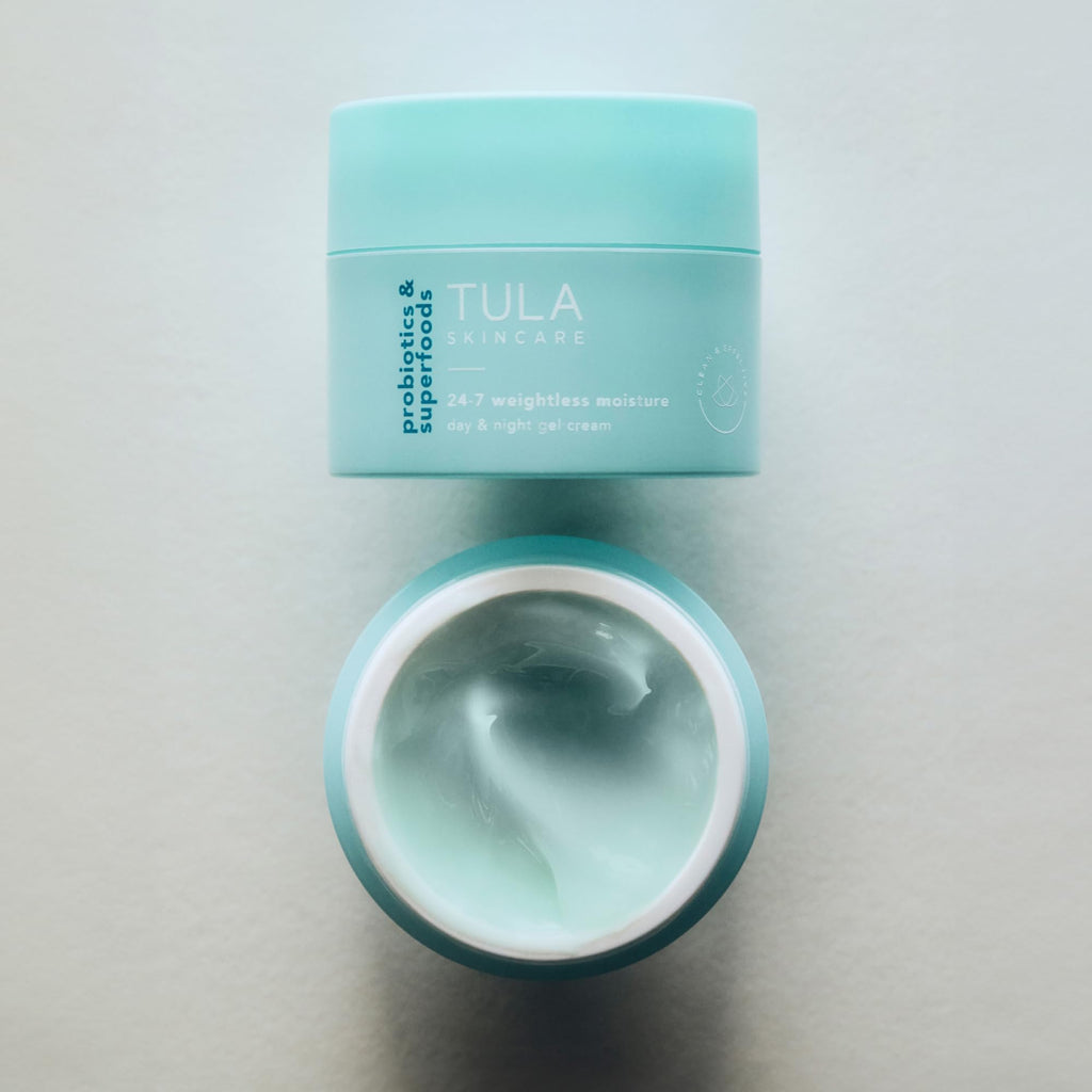TULA Skin Care 24-7 Weightless Moisture Gel Cream — Hydrating Day & Night Moisturizer with Watermelon & Blueberry, 1.5 oz