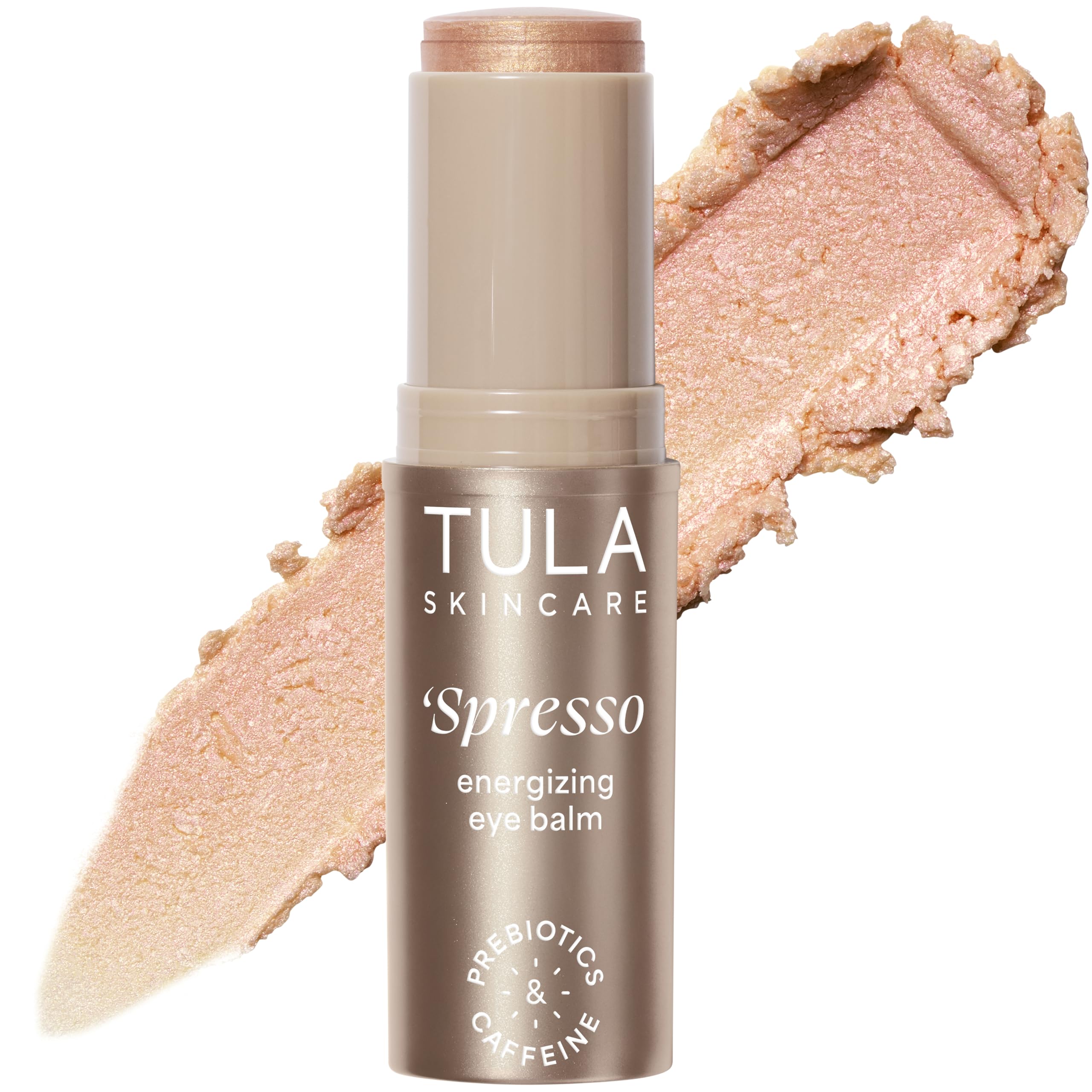 TULA Spresso Energizing Eye Balm Americano – Caffeine Under-Eye Treatment for Brightening & Hydration, 0.35 oz