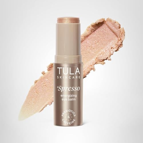 TULA Spresso Energizing Eye Balm Americano – Caffeine Under-Eye Treatment for Brightening & Hydration, 0.35 oz