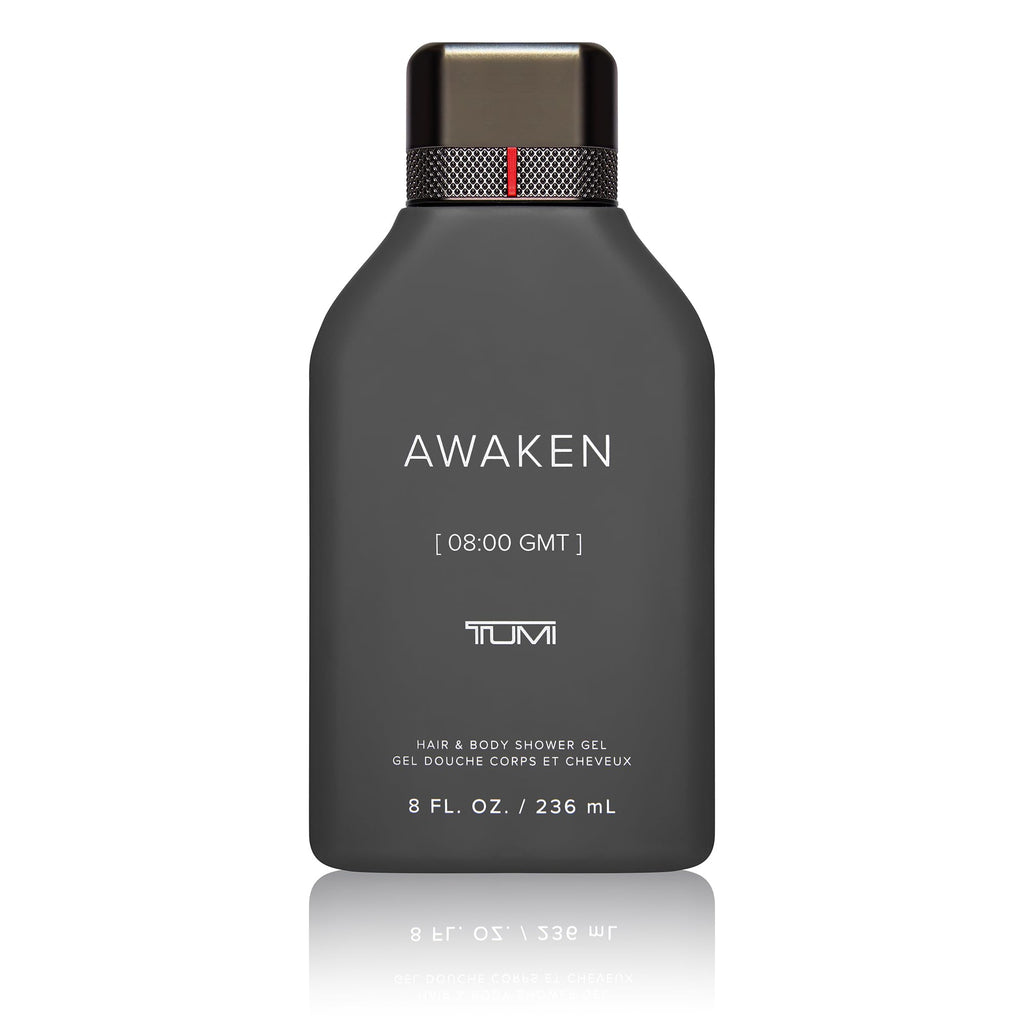 TUMI Awaken [08:00 GMT] Hair & Body Shower Gel - 8 oz / 236 mL | Invigorating Citrus & Woody Scent