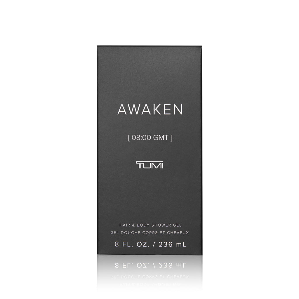 TUMI Awaken [08:00 GMT] Hair & Body Shower Gel - 8 oz / 236 mL | Invigorating Citrus & Woody Scent