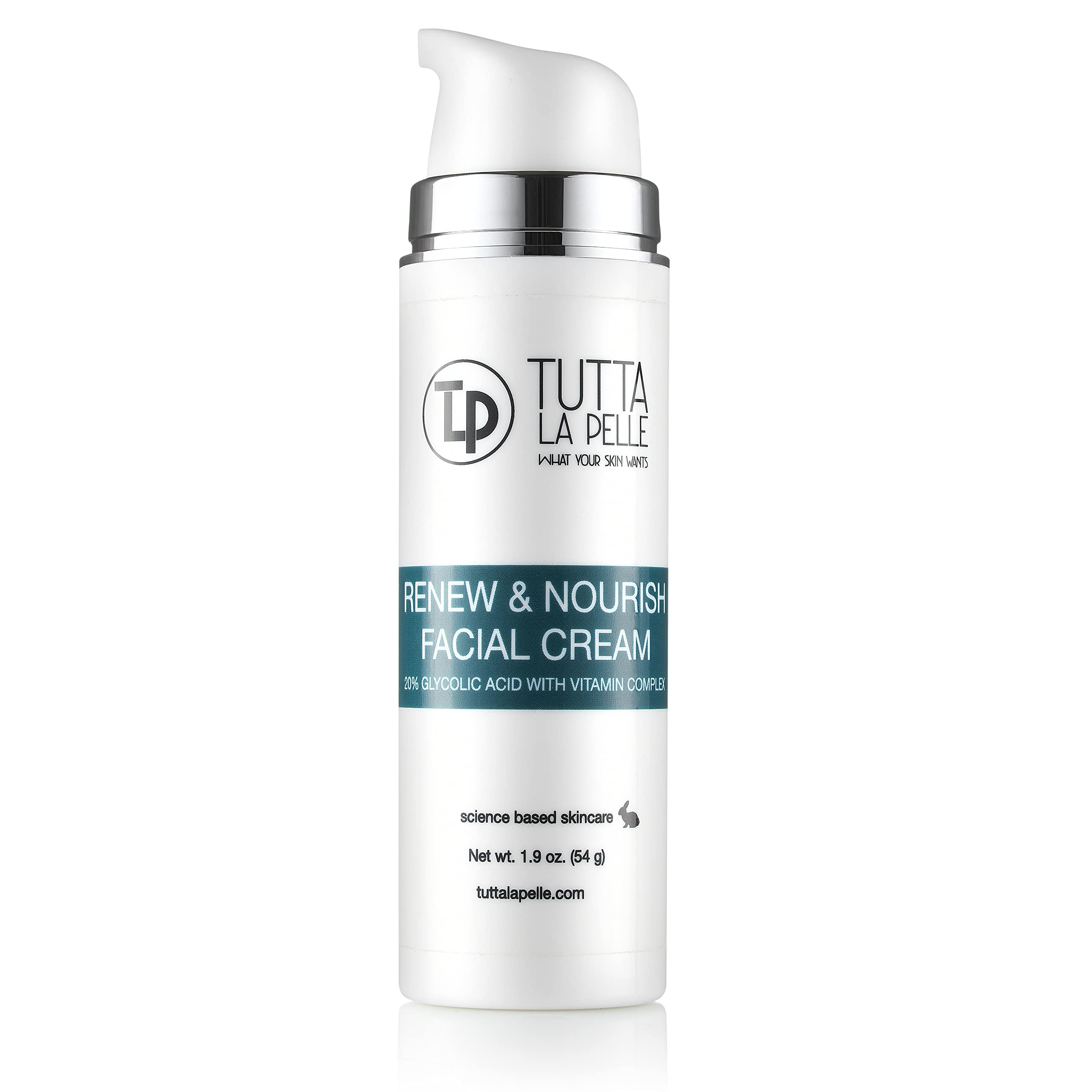 Glycolic Acid Cream 20% AHA with Vitamin Complex — Oil-Free Day & Night Moisturizer | Tutta La Pelle