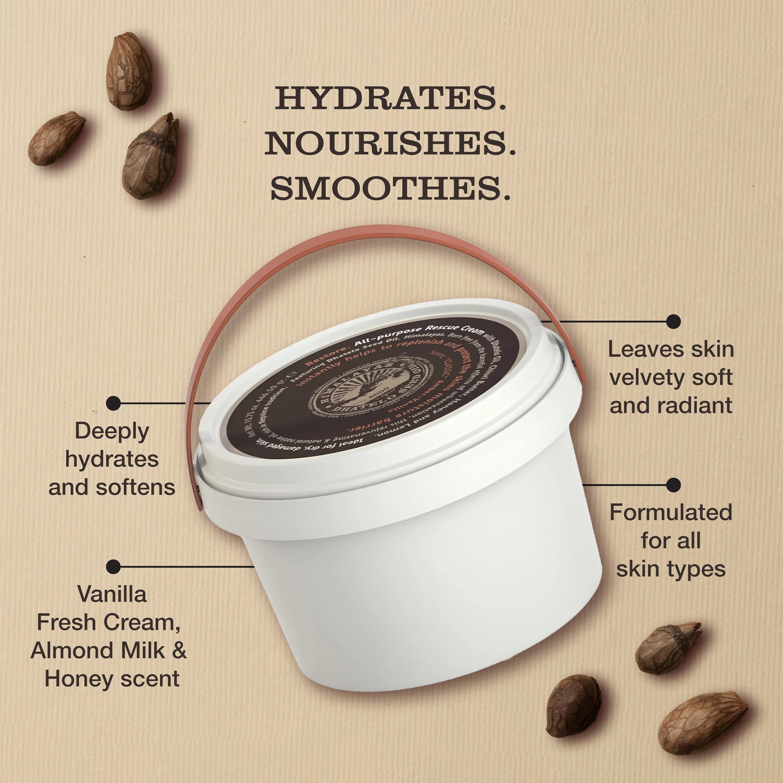 Tweak’d by Nature Restore All-Purpose Rescue Moisturizer – 5-in-1 Face Cream, Primer & More (15.75oz)