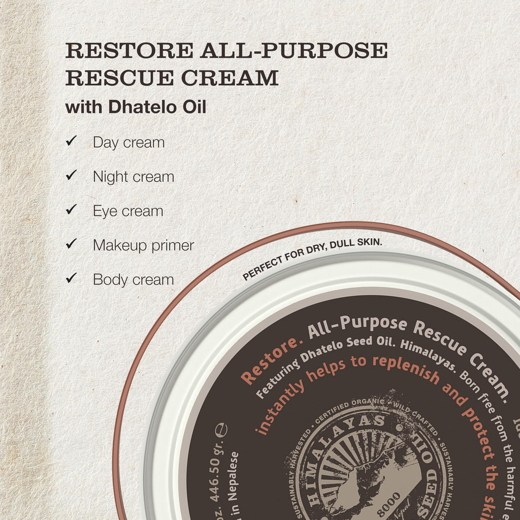 Tweak’d by Nature Restore All-Purpose Rescue Moisturizer – 5-in-1 Face Cream, Primer & More (15.75oz)