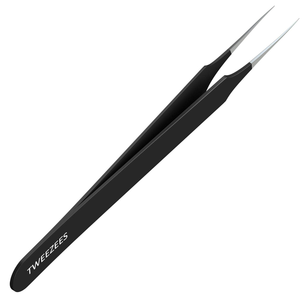 Tweezees Ingrown Hair Tweezers – Pointed Tip, 5-Pack, Black | Precision Stainless Steel
