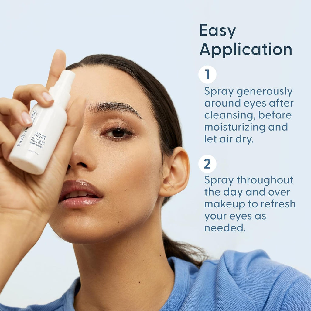 twenty/twenty Easy On The Eyes – 0.02% Hypochlorous Acid Spray for Eyelashes | Safe for Sensitive Skin | Ophthalmologist Developed – 60ml