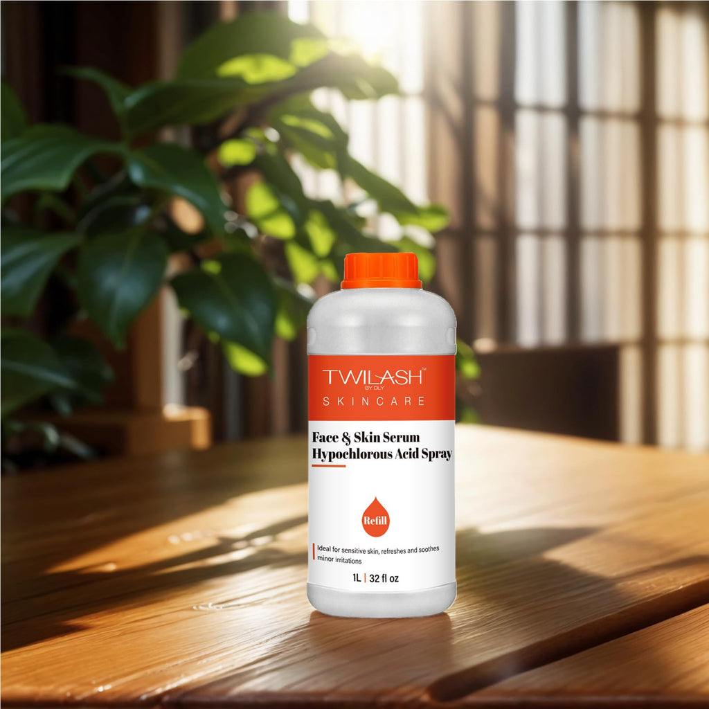 TWILASH BY DLY HOCl Spray Refill | Alcohol-Free Face & Skin Cleanser (32 oz)