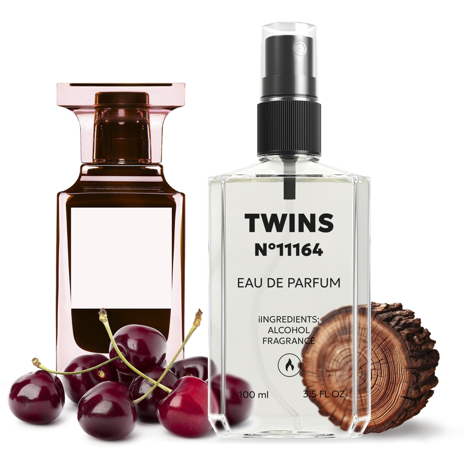 TWINS PARFUM Impression of Cherry Smoke — Unisex EDP | No.11164 | 3.4 Fl Oz