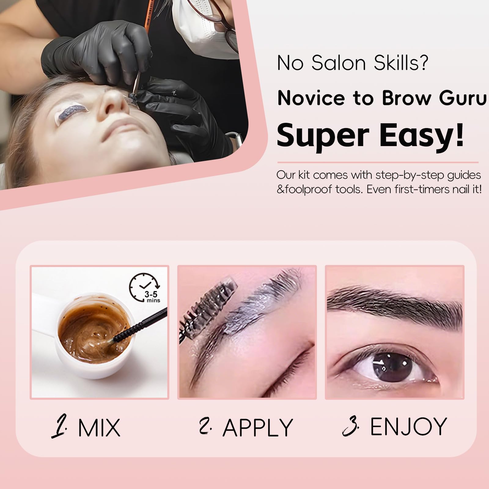TYAYW Eyelash & Eyebrow Color Kit Coffee – Gentle, Long-Lasting DIY Tint (7ML)