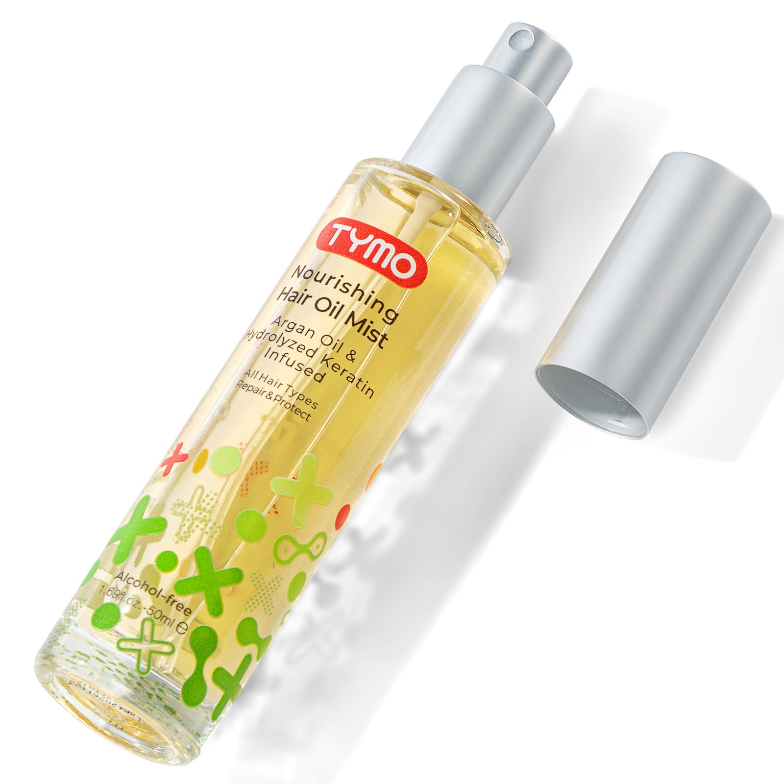 TYMO Argan Hair Oil Spray - Hydrating Organic 6-Blend Oils for Frizz, Shine & Damaged Ends